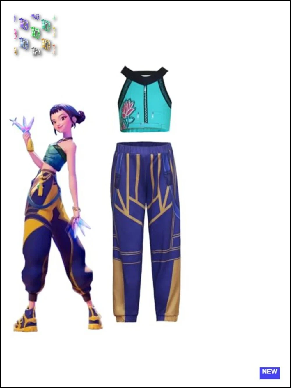 Kids Demon Girls Cosplay Halloween Costume Set with Pants 3-14 Yrs